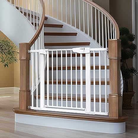 baby gate at the bottom of staircase